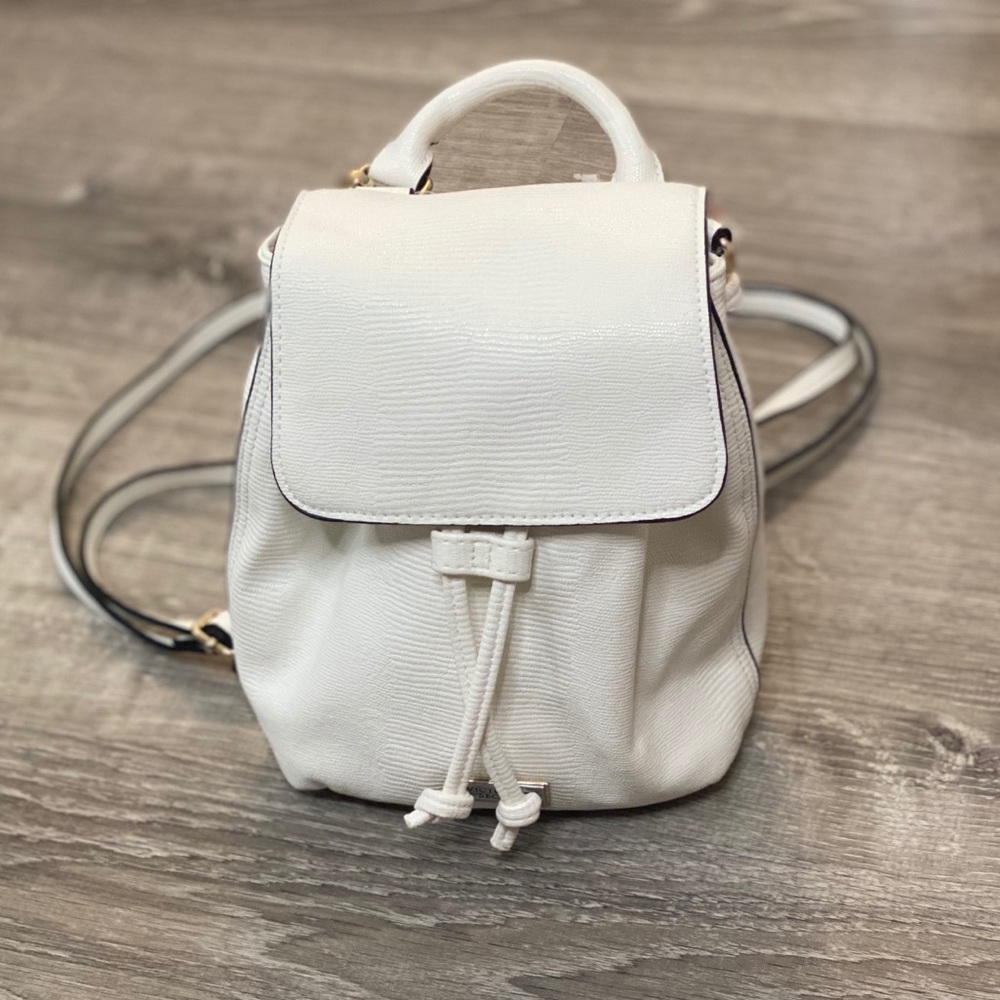 Victoria’s Secret Mini White Leather Backpack